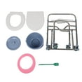thumbnail image 2 of Chaise de Douche Roulante, 5 Hauteurs Réglables Chaise de Pot Mobile avec Roues pour Chevet, 2 of 7