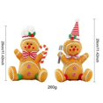 thumbnail image 3 of New Christmas Gingerbread Man Doll Ornaments Holiday Cartoon Biscuit Man Figures Figurine Doll Christmas Decorations Arrangement Dress Up, 3 of 3