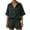 Dark Green, variant on Two Piece Sets for Women Half Sleeve Casual Button Down Shirts Drawstring Loose Fit Summer Shorts Vacation Outfits Navy 2XL