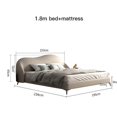 thumbnail image 1 of Modern Home Furniture King/Queen Size Frame Beds Technology Cloth Designer Bedroom Furniture High Quality Soft Double Bed My Lux Decor Round, 1 of 11