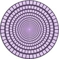 thumbnail image 1 of Ahgly Company Indoor Round Patterned Bright Grape Purple Area Rugs, 5' Round, 1 of 1