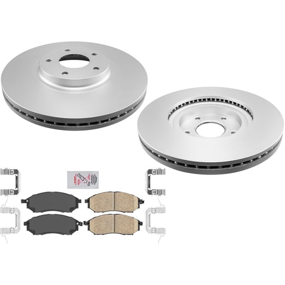 Front GEO Performance Coated Disc Brake Rotors Pads For Infiniti EX37 2013