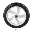 thumbnail image 4 of GLFILL Roue de Scooter 200mm Haute Élasticité pour Skateboards Roues avant de Fauteuil Roulant avec Roulement Pièces de Modification de Scooter Noir et Blanc, 4 of 8
