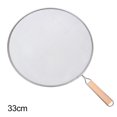 thumbnail image 1 of Luckyn Splatter Screen,33cm Stainless Steel Oil Splatter Screen Frying Pan Mesh Guard Kitchen Cooking Handle,Dishwasher Safe, Splatter Guard for Cooking, Silver 1 Pcs, 1 of 6