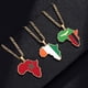 thumbnail image 2 of Collar elegante Qarigey de Acero inoxidable con colgante de mapa de África Minimalista, 2 of 6