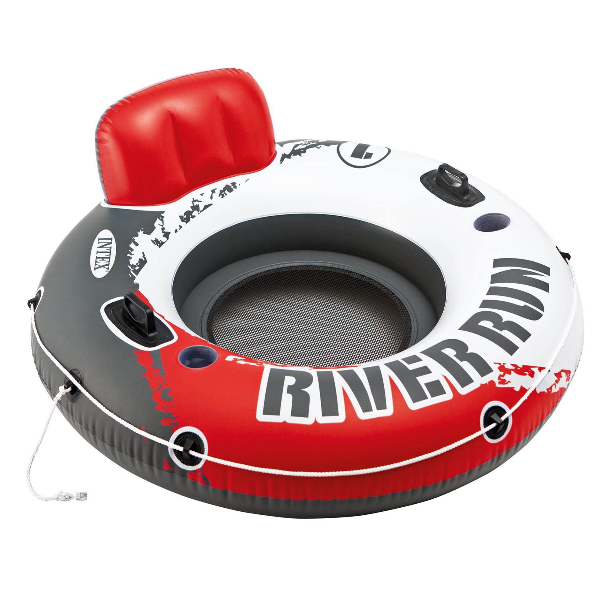 Intex River Run 1 53 Inflatable Floating Water Tube Lake Raft, Red (6 Pack)  