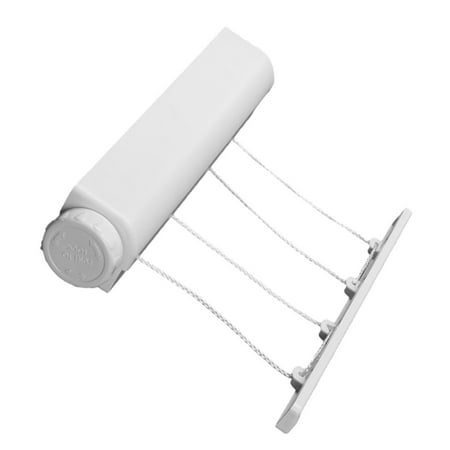 

Tssuoun Wall Mounted Hanger Retractable Indoor Flexible Clothesline Multi-functional Laundry Hangers for Washroom Using Supplies Four ropes