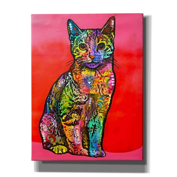 Epic Graffiti 'Loving Cat' by Dean Russo, Canvas Wall Art, 26"x34"