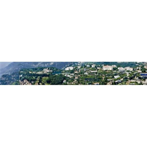 Panoramic Images PPI125831L Ville sur une Colline Ravillon Amalfi Côte Campania Affiche Affiche par Panoramic Images - 36 x 12