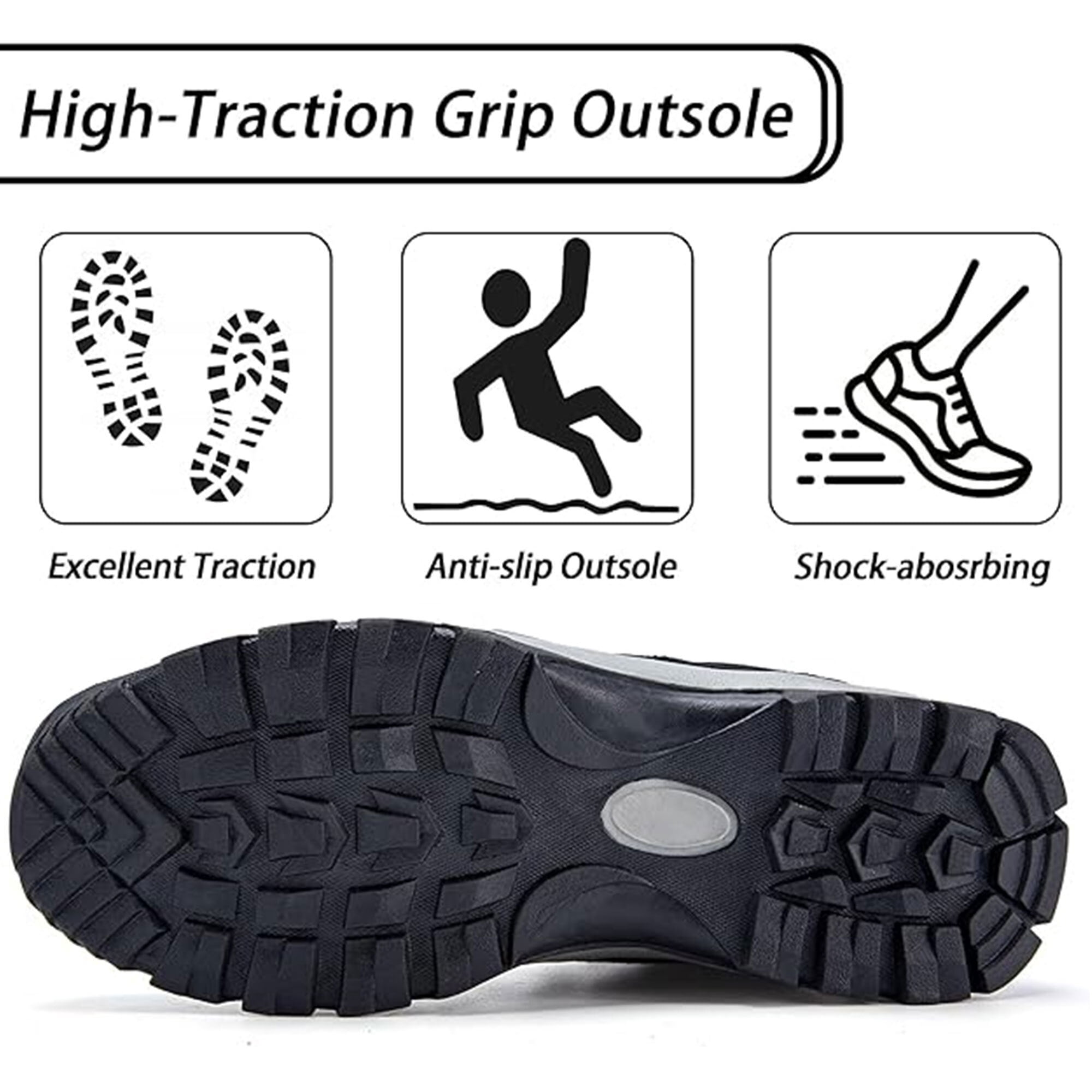 CC-Los Men's Walking Shoes Lightweight Breathable Hiking Sneakers Size 7-13