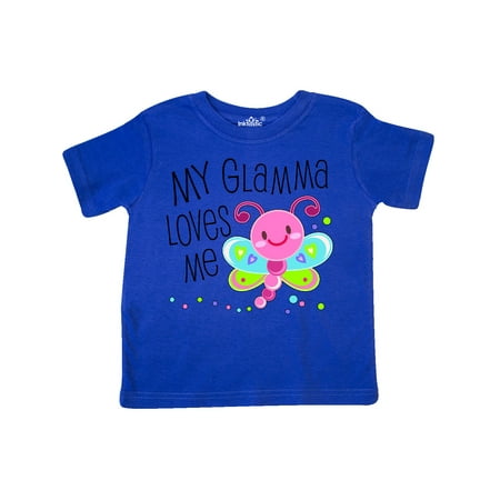 

Inktastic My Glamma Loves Me- cute dragonfly Gift Toddler Boy or Toddler Girl T-Shirt
