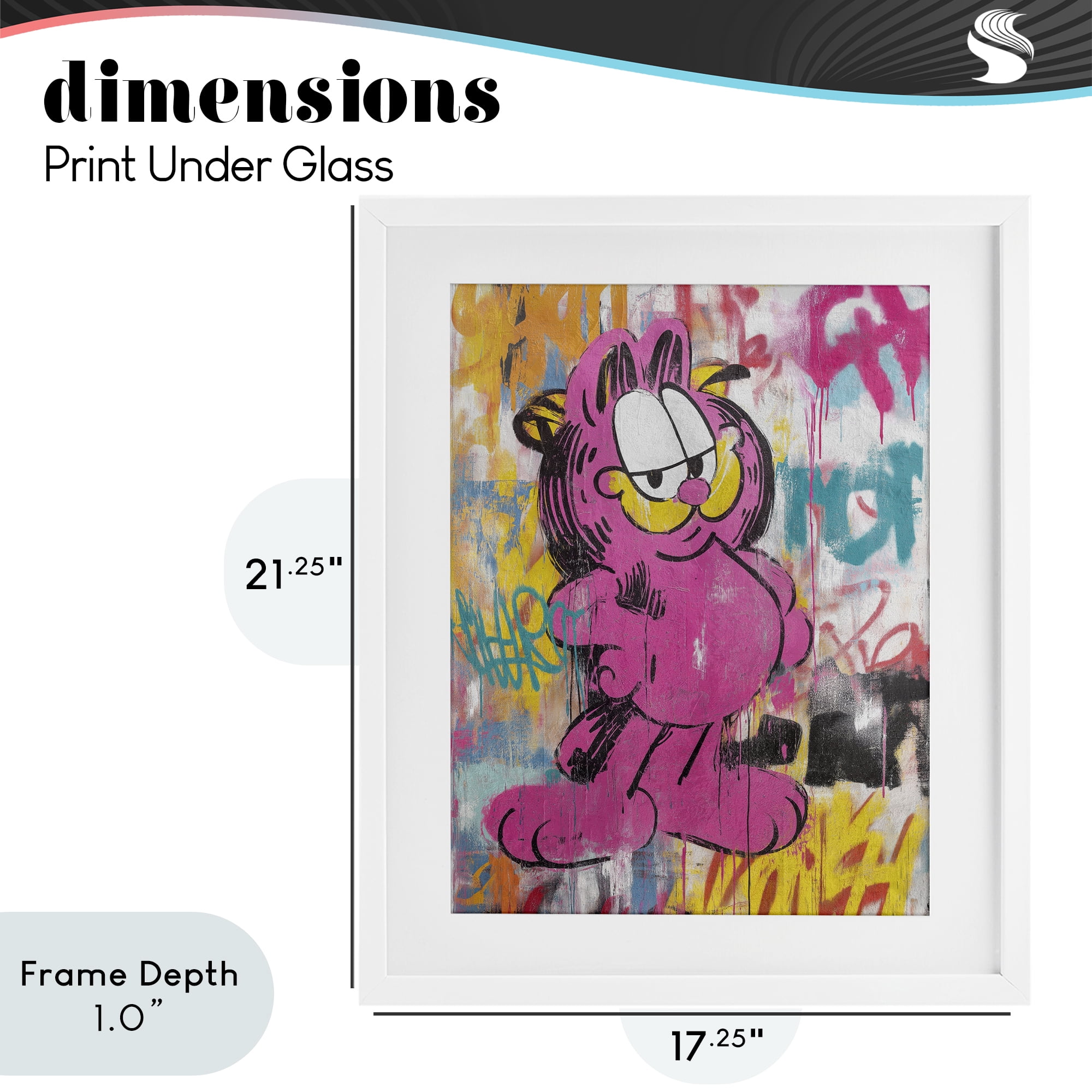Stupell Industries Lazy Cat In City Modern Urban White Framed Print Under Glass, design by Svetlana Aleynikova