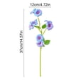 thumbnail image 3 of MMJ Artificial Petunia Flower Stems Faux Silk Bloom Picks for Vase Arrangement Table Centerpiece 14.57in Pink Purple, 3 of 6