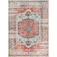 thumbnail image 5 of JONATHAN Y CALIFORNIA VINTAGE 8 x 10 Area Rug, Andalus Vintage Medallion - Coral/Ivory, CAV102A-8, 5 of 10