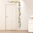 thumbnail image 1 of 2Pcs/Set Flower Tree Wall Stickers Home Decor Fresh Vine Photo Frame Pastoral Style Spring Green Removable Mural Colorful Butterfly Wall Decor Teen Girl Living Room Office (Flowers-Porch), 1 of 6