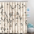 thumbnail image 2 of Boho Shower Curtain Minimalist Bohemian Abstract Mountain Shower Curtain for Bathroom,Polyester Fabric Shower Curtains Machine Washable Waterproof Bath Decor 72" x 72", 2 of 6