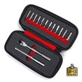 thumbnail image 1 of Prestacycle Pro Ratcheting T-Handle Tool Set, Heavy-Duty 60 Nm T-Handle Ratchet with 12-Piece 1/4" Hex Bit Set, Portable T Handle Screwdriver Set with Neoprene Case for Bike Repair & Maintenance, 1 of 4