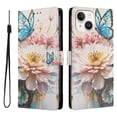 thumbnail image 1 of FOXDOCK Funda Tipo Cartera para iPhone 15 Plus con Soporte y Correa – Diseño de Patrones Lindos, 1 of 6