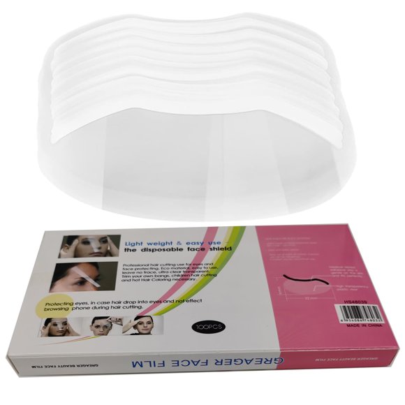 LWBTOSEE Protector facial desechable transparente para ducha, corte de pelo, laca y extensiones de pestañas, cirugía de párpados y cejas, cuidado posterior (100 unidades)
