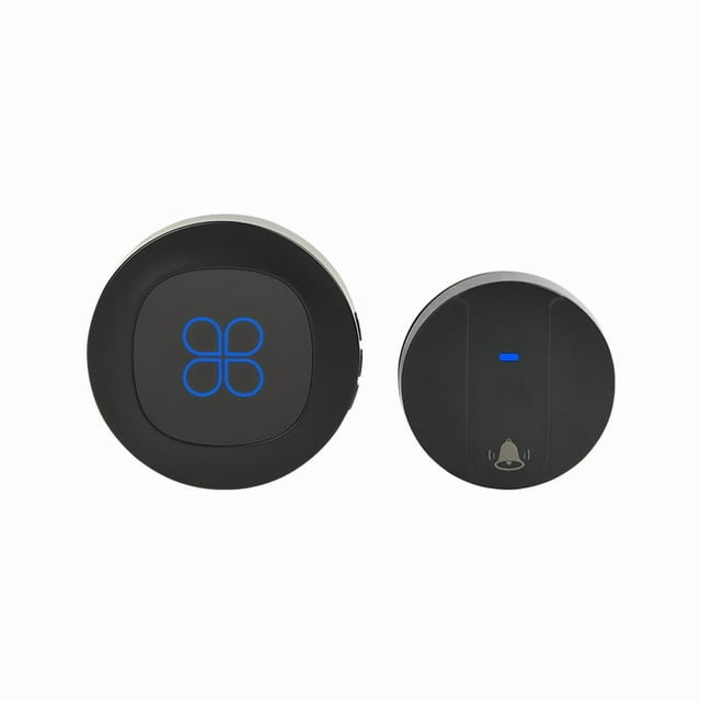 Battery-Free Self-Powered Wireless Doorbell R16 with LED Light Transmitter, 180m Long Range, IP68 Waterproof, 58 Chimes, 4-Level Volume (0-105dB), 433.92MHz Frequency, 110-230V AC Receiver, US Plug,