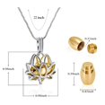 thumbnail image 2 of Cremation Jewelry Lotus Flower Necklaces For Ashes, 2 of 6