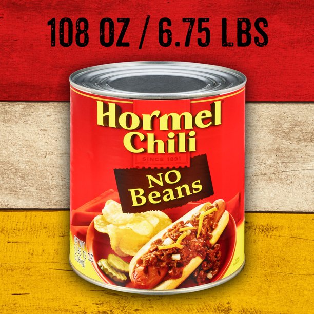 Hormel Chili No Beans, 108 Ounce