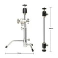 thumbnail image 2 of Andoer C-Stand 20.8in Desk Tripod Phone Tripod Stand Aluminum Alloy 10kg/22lbs Load Capacity 2 Sections with Detachable Crossbar Desktop Tripod for Live Stream/Video Recording, 2 of 7