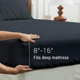thumbnail image 4 of Hitime 5 Pieces Microfiber Split King Sheet Set, Deep Pocket Fit 16", Breathable Super Soft Luxury Hotel Style Home Decor Split King Size Sheet Set, Gift for Women, Men, 4 of 9