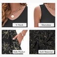 thumbnail image 6 of OutfitShow Summer Dresses for Women Casual Floral Sundresses Sleeveless V Neck Ruffle Empire Midi Dress with Pockets, 6 of 8
