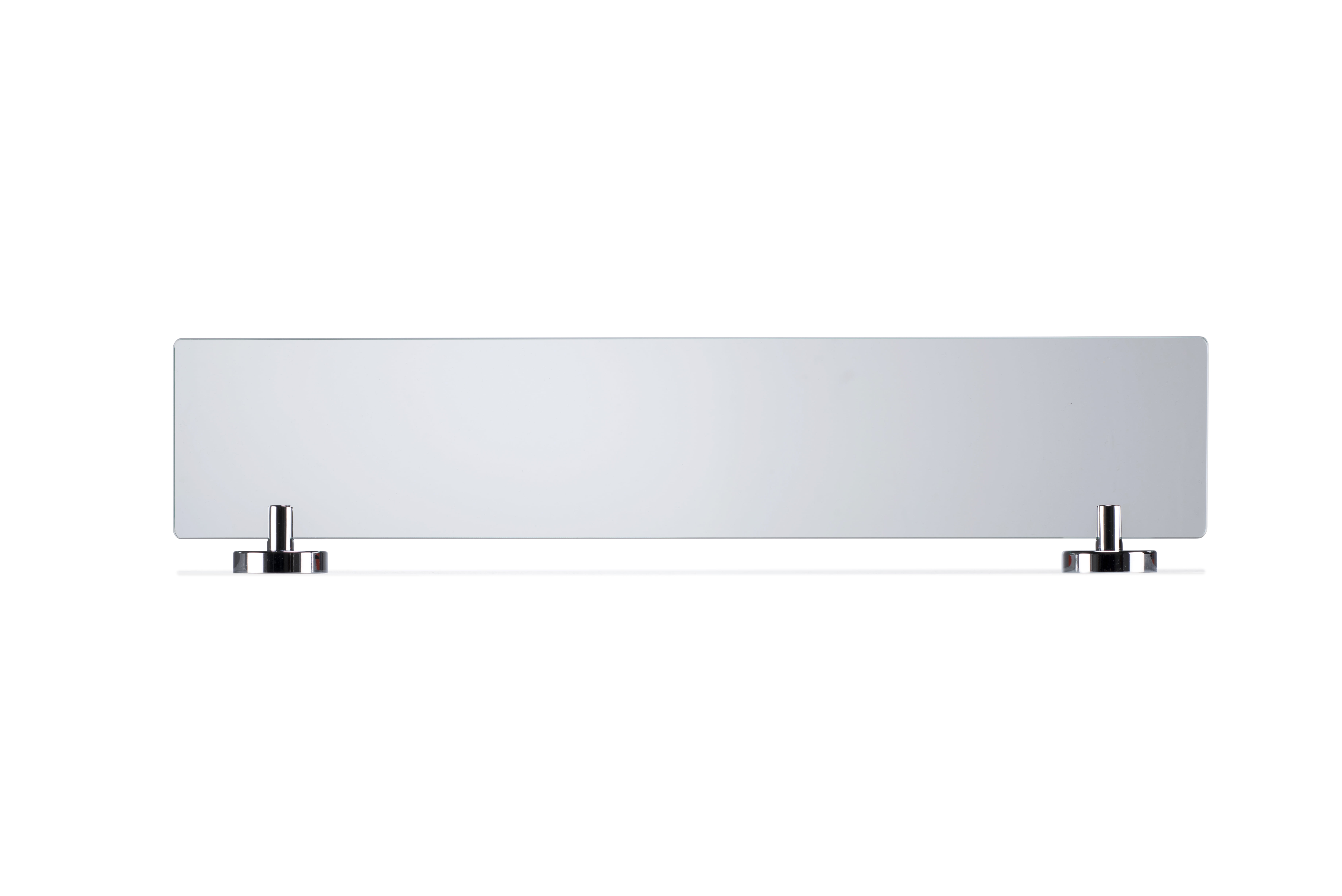 Croydex Epsom Flexi-Fix Screw or Glue Bathroom Glass Shelf with Chrome Fixings (23.2in)