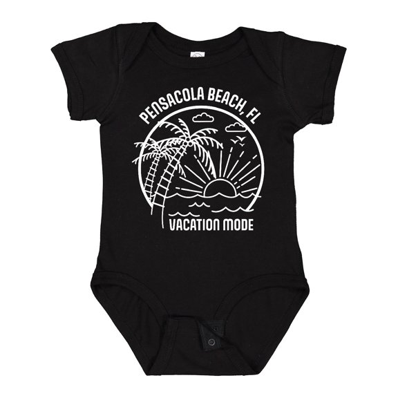 Inktastic Summer Vacation Mode Pensacola Beach Florida Boys or Girls Baby Bodysuit