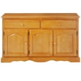 thumbnail image 3 of Sunset Trading Oak Selections Wood Treasure Buffet and Lighted Hutch in Oak, 3 of 5