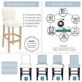thumbnail image 4 of Bar Stool Covers, Stretch Removable Washable Chair Slipcover Protector Short Swivel Dinning Chair Back Chair Bar Stool Chair for Home, Kitchen, Kafe Counter(Ivory White, Set of 2), 4 of 7
