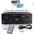 thumbnail image 2 of Pyle 2-Channel Bluetooth Home Stereo Amplifier - 250W Wireless Audio Receiver, Karaoke Optimized: Dual Mic In with Echo, Mic Talk-Over, FM Radio, USB, 2 of 8