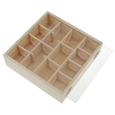 Wooden Hamster Maze Tunnel Mice Rats Small Animals Rodents Cage Toy