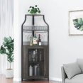 thumbnail image 1 of Corner Wine Bar Cabinet with Storage,Wine Rack Cabinet, 1 of 9