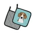 thumbnail image 2 of Carolines Treasures BB1177PTHD Checkerboard Blue Beagle Pair of Pot Holders , 7.5HX7.5W, multicolor, 2 of 3