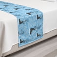 thumbnail image 2 of Winter Bed Runner, Ice Skate Floral Winter Holiday Skating Leaves Illustration, Decorative Accent Bedding Scarf for Hotels Homes and Guestrooms, Twin, Grey Deep Sky Blue, by Ambesonne, 2 of 2