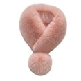 thumbnail image 4 of Outfmvch Silk Head Scarf for Women Fur Collar Scarf for Women Faux Fur Scarves Neck Shrug for Fall Winter Coat Dress Floral Shawl Pink One Size, 4 of 4
