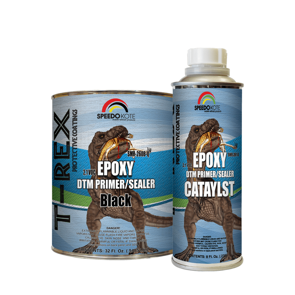 Epoxy Fast Dry 2.1 low voc DTM Primer & Sealer Black Quart Kit, SMR