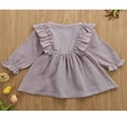 thumbnail image 4 of EIMELI Toddler Kids Baby Girls Long Sleeve Ruffle Party Princess Button Tutu Dresses Infant Clothes, 4 of 4
