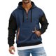 thumbnail image 2 of pstuiky camisa de manga larga para hombre, Pantalón corto informal de color liso para hombre, para exteriores, con bolsillo, cremallera y manga larga con capucha camisetas de hombre xxxl, 2 of 9