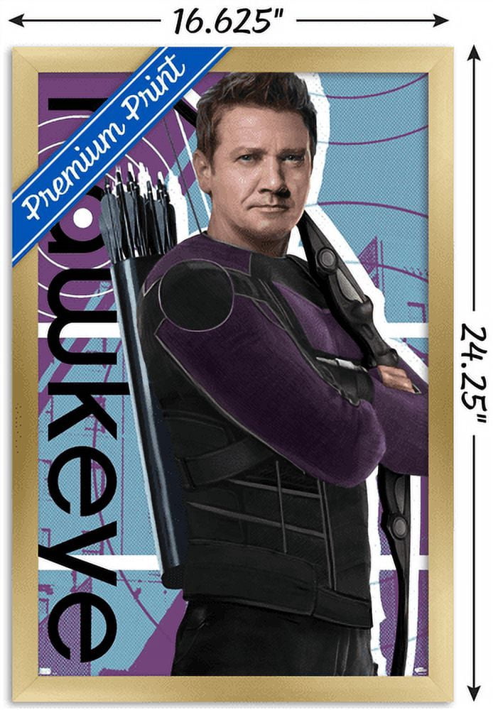 Marvel Hawkeye - Hawkeye Wall Poster, 14.725" x 22.375", Framed