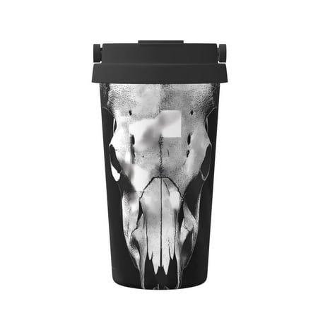 

Junzan White Black Sheep skull for Stainless Steel Vacuum Insulated Tumbler - Reusable Insulated Cold Brew Iced Coffee Cup Thermos -Gifts for Women Men Him Her