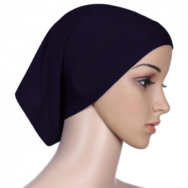 Hijab Tube Cap Islamic Underscarf Muslim Women CHEMO Rhinestone Cap BLACK #4 