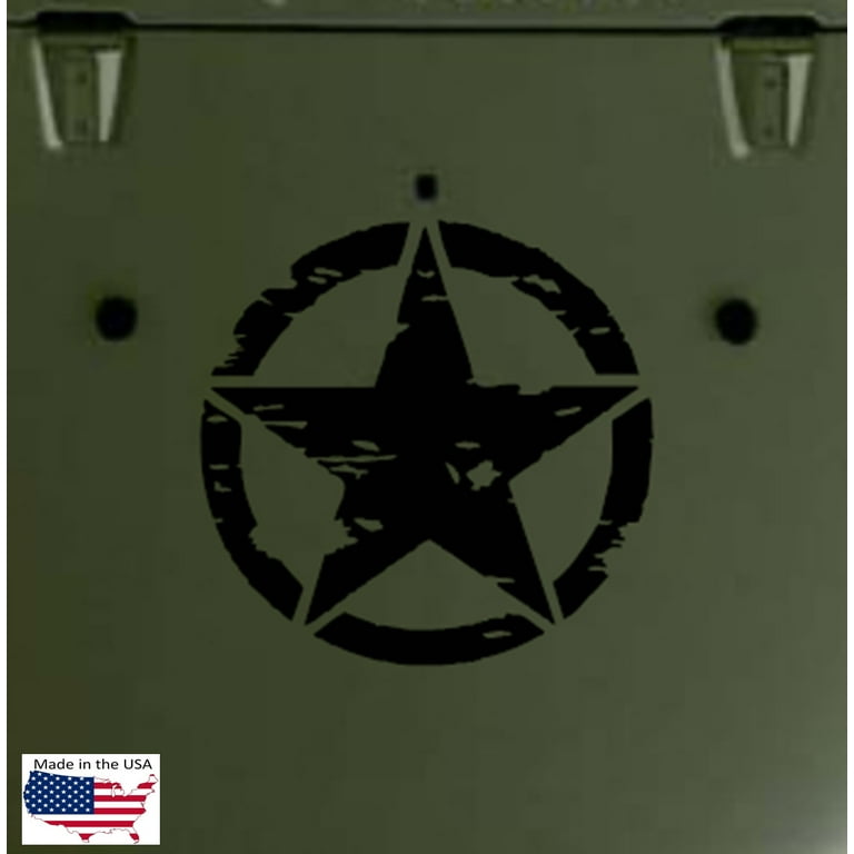 Army Star Decal Large 20" Distressed – Big Vinyl Military Hood - Foto 12