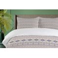 thumbnail image 4 of Ambesonne Ethnic Duvet Cover Sets, Ornate Motif, 2-King, Eggshell and Blue, 4 of 7