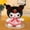 Kuromi, variant on Sanrio Large New Floral Skirt Kuromi Plush Toy My Melody Doll Hello Kitty Stuffed Animal Girls Christmas Gift