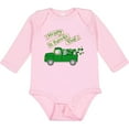 thumbnail image 3 of Inktastic Hoppy St. Patrick's Day Green Bunny Truck Boys or Girls Long Sleeve Baby Bodysuit, 3 of 5