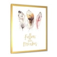 thumbnail image 2 of Designart 'Multicolored Boho Art Feathers Follow Your Dreams' Bohemian & Eclectic Framed Art Print, 2 of 4